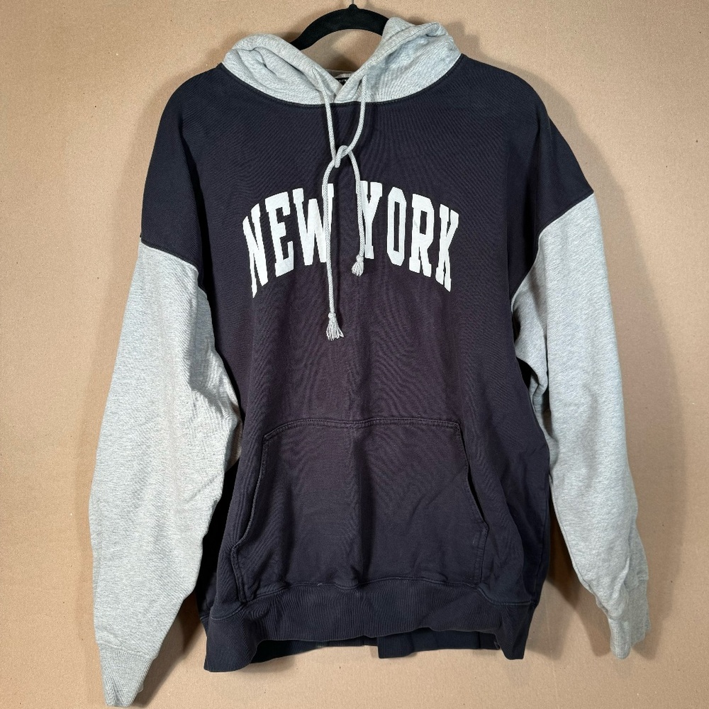 BRANDY MELVILLE — NEW YORK / Blue + Heather Hoodie
